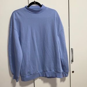 Blue crew neck sweatshirt